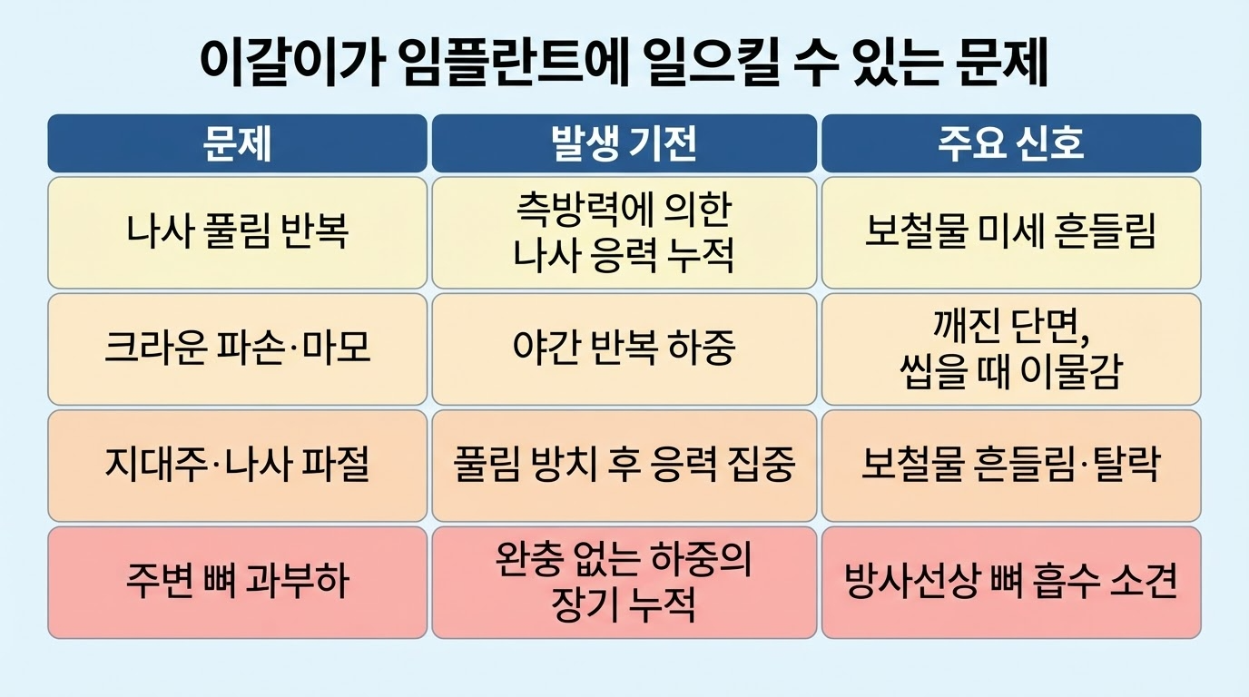 이갈이가 있으면 임플란트에 안 좋을까