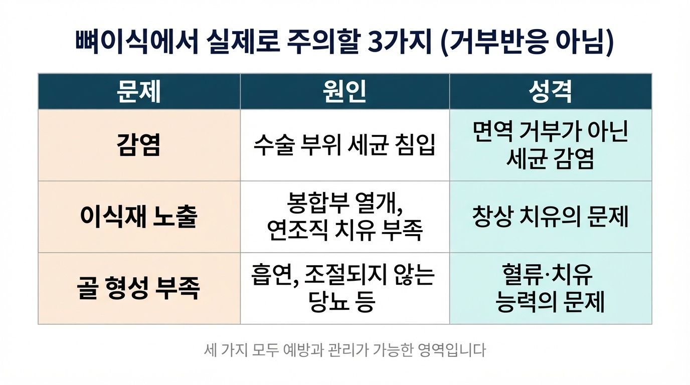 뼈이식재 거부반응, 정말 없을까 — 원리와 안전성
