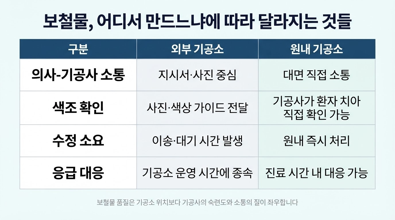 자체 기공소가 있는 치과, 무엇이 다를까